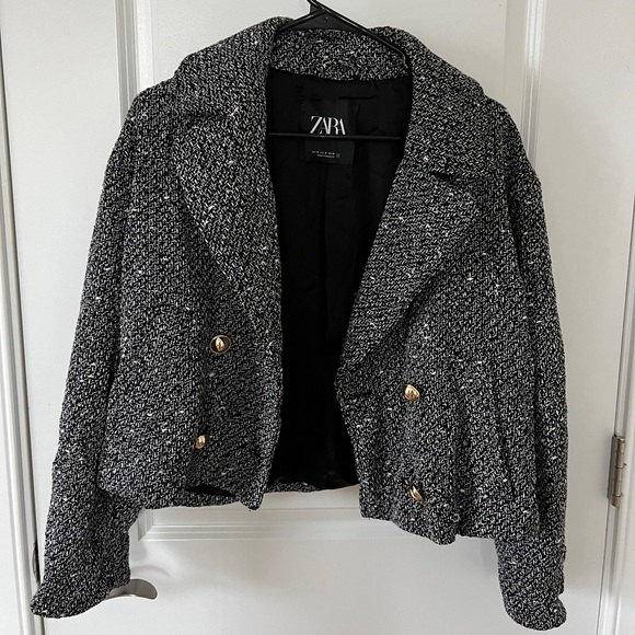 ZARA BLAZER CROPPED STRUCTURED (SIZE M) - Picture 1 of 4
